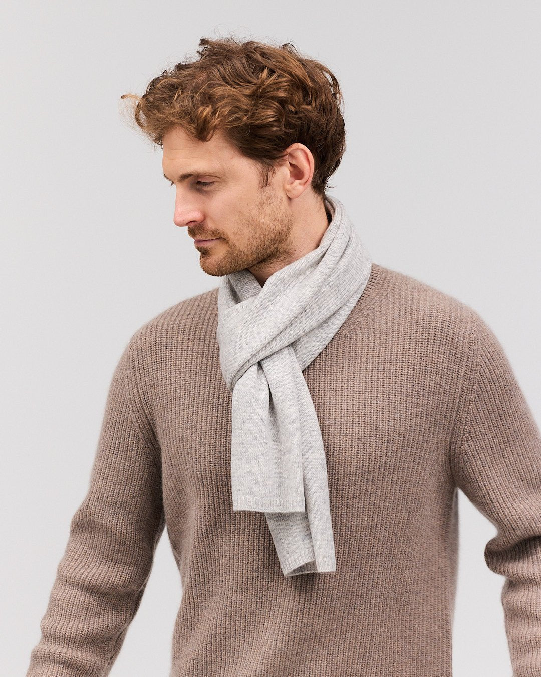 EBBE cashmere halstørklæde lys grå - Nordic Weaving