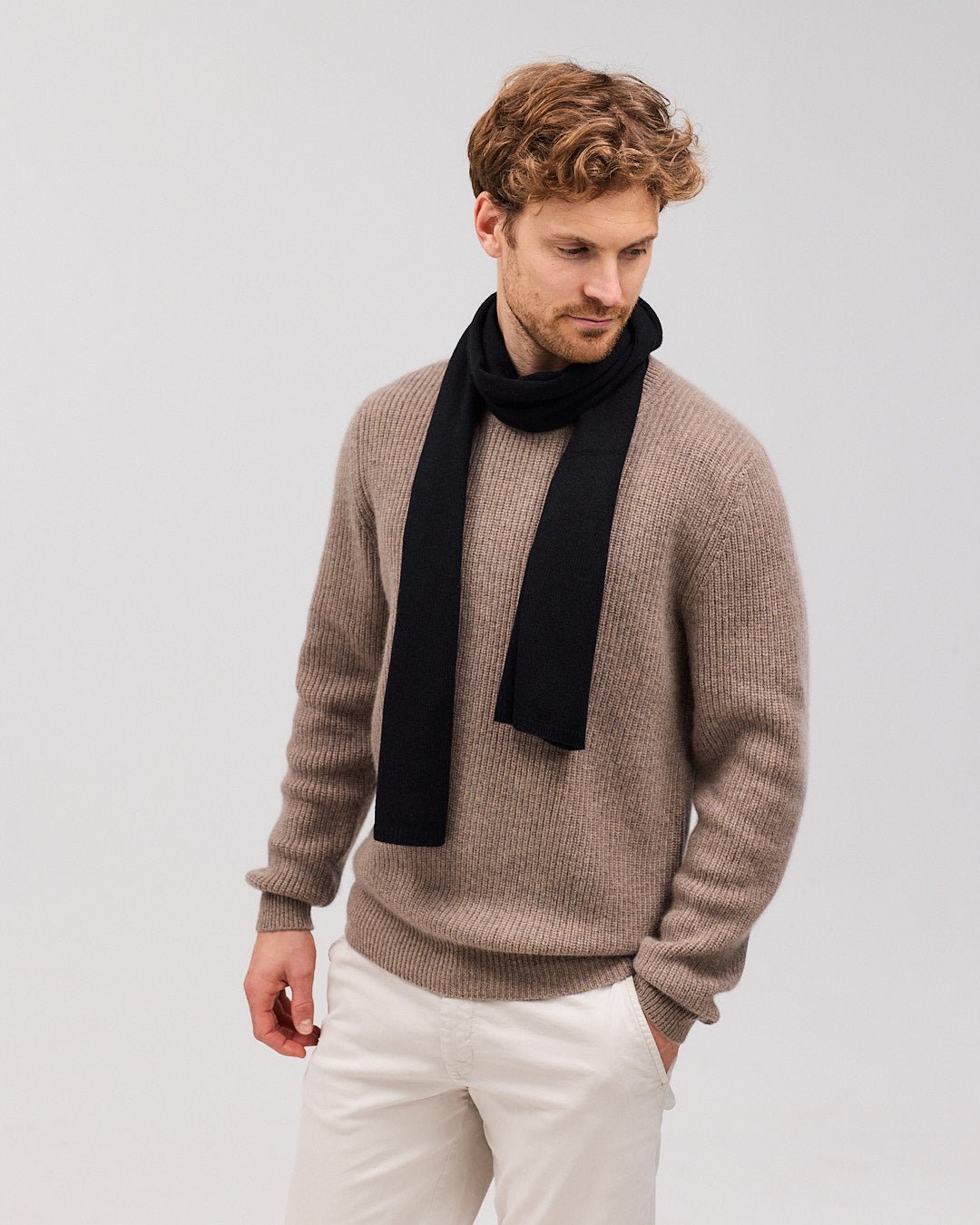 EBBE cashmere halstørklæde sort - Nordic Weaving