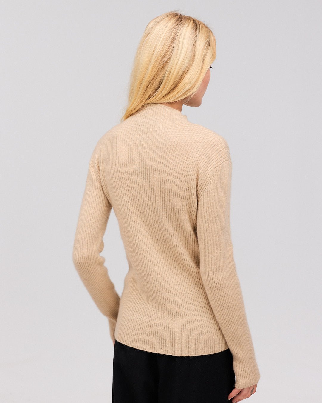 Esther cashmere bluse beige - Nordic Weaving