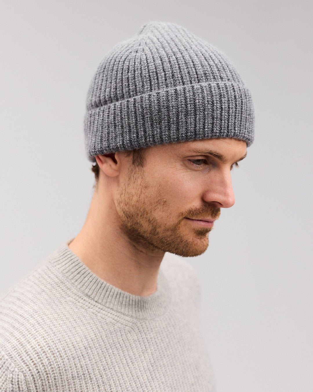 HELGI beanie cashmere hue grå - Nordic Weaving