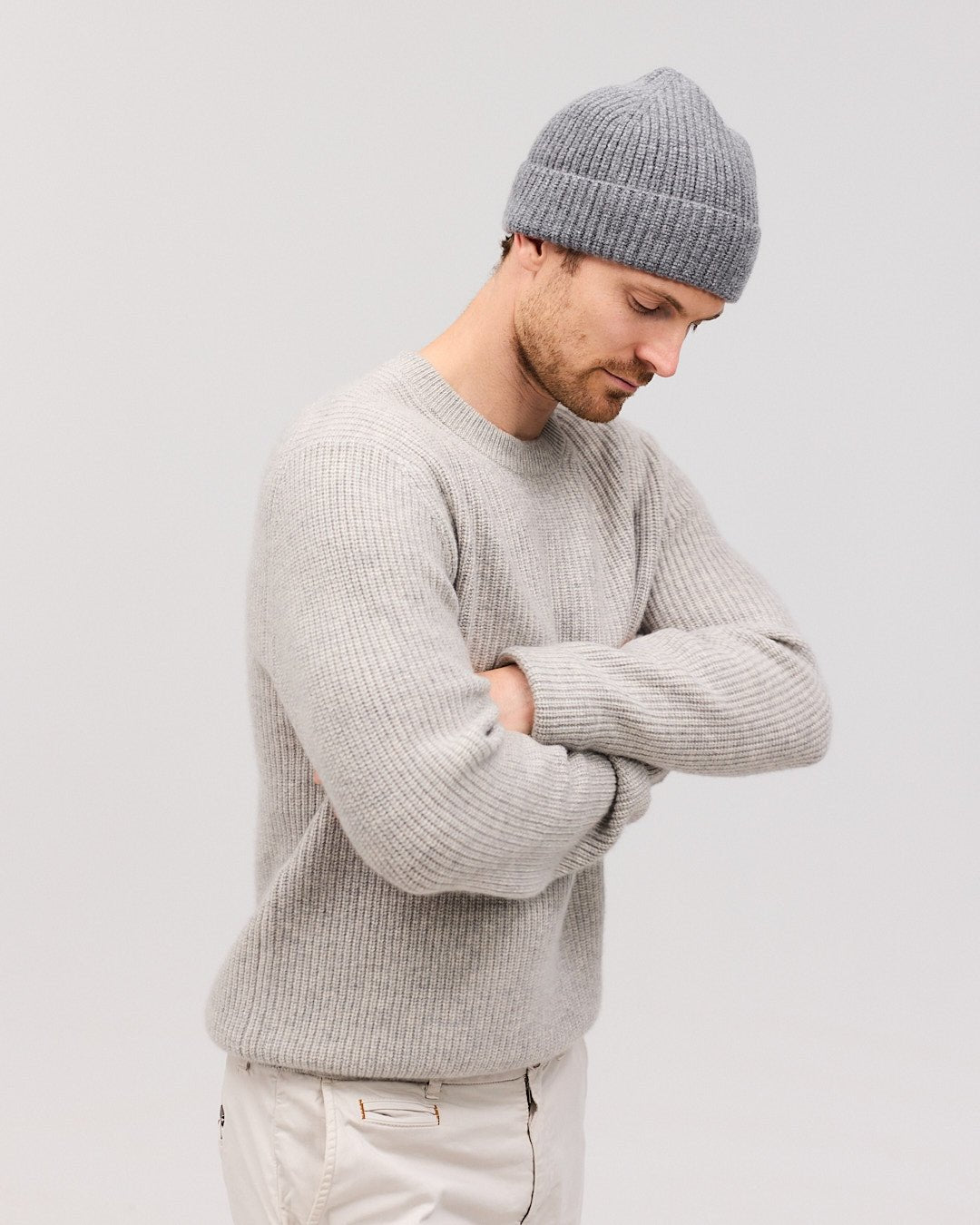 HELGI beanie cashmere hue grå - Nordic Weaving