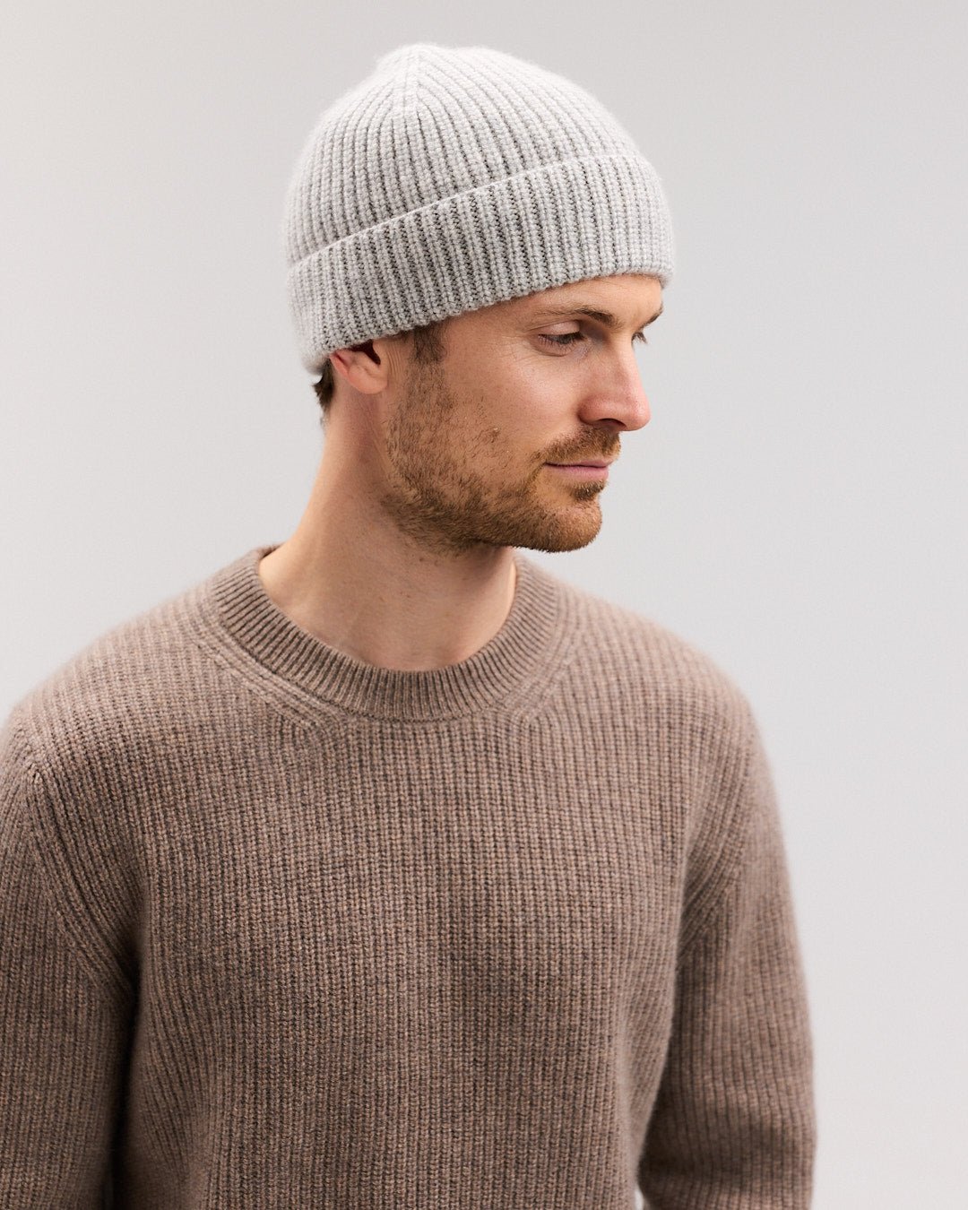 HELGI beanie cashmere hue lys grå - Nordic Weaving