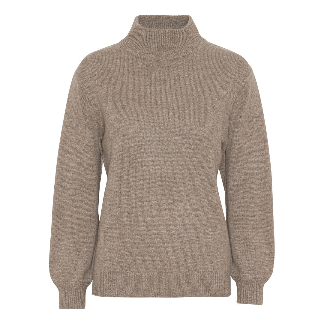 Leonora cashmere high neck Brown - Nordic Weaving