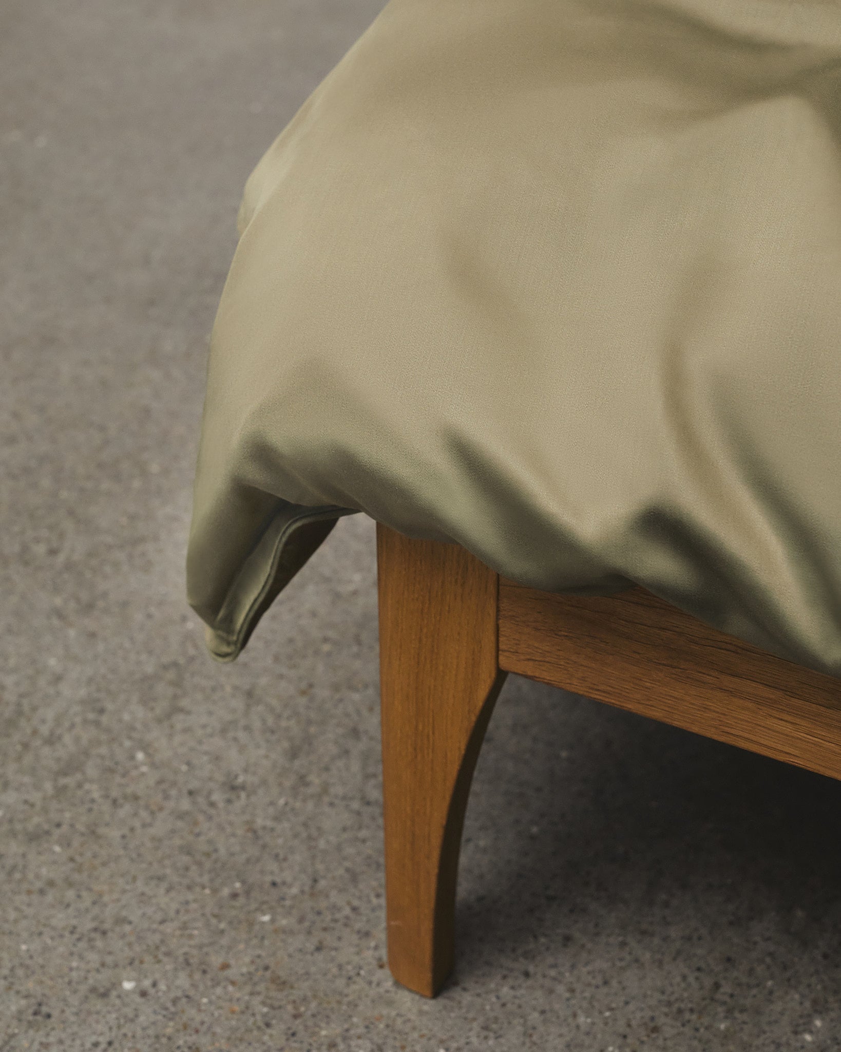 Oprydningsudsalg - Dobbelt bambussengetøj khaki - Nordic Weaving