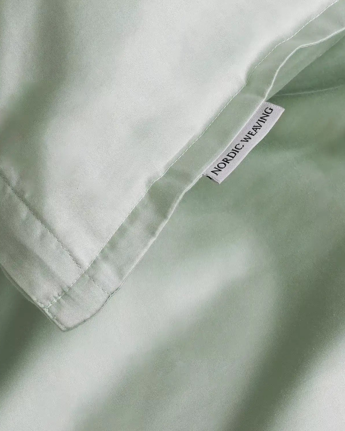 Pudebetræk Egyptisk bomuld douce grøn - Nordic Weaving