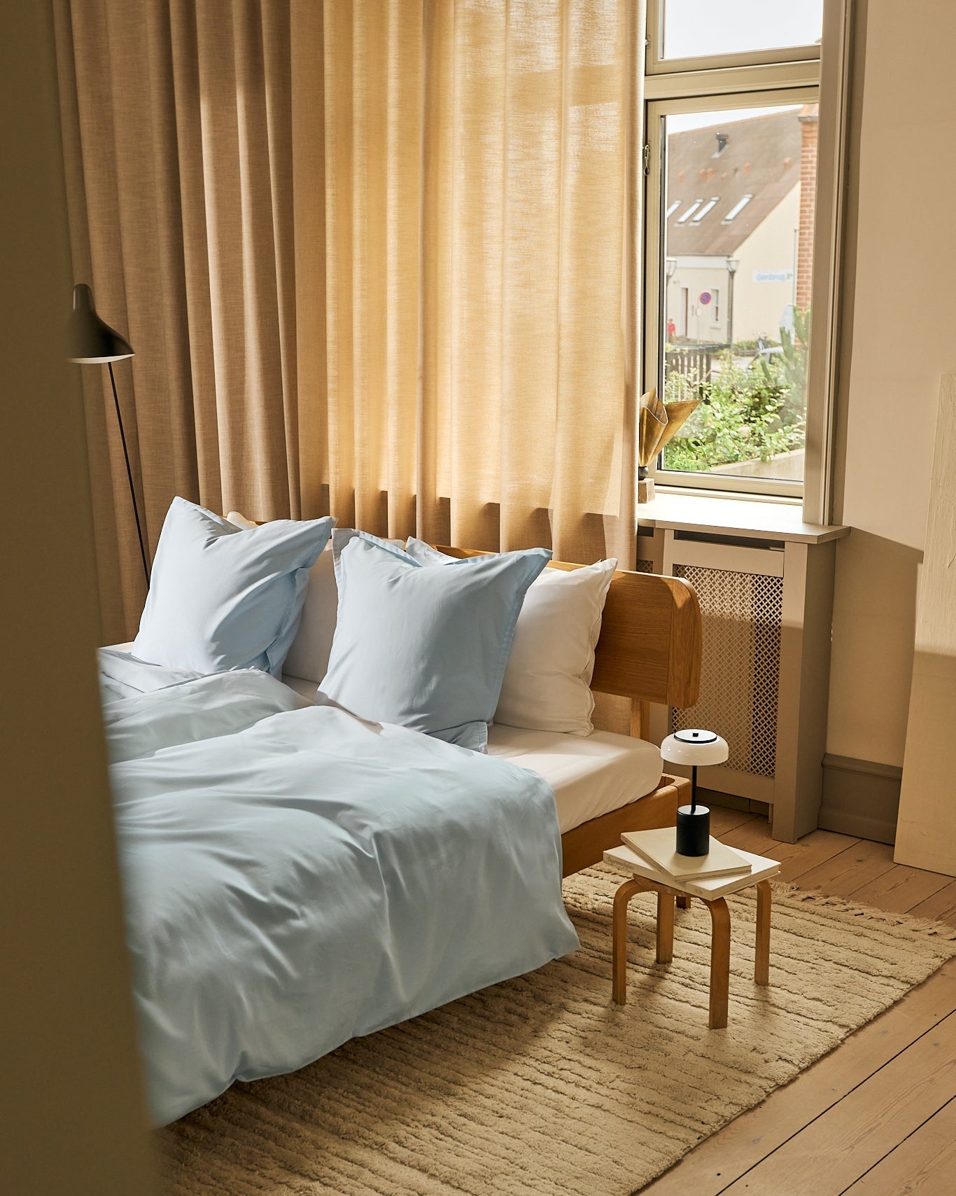 Pudebetræk Egyptisk bomuld Lys Blå - Nordic Weaving