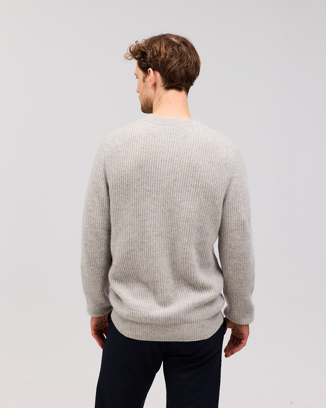 RAGNAR cashmere crewneck Light grey - Nordic Weaving