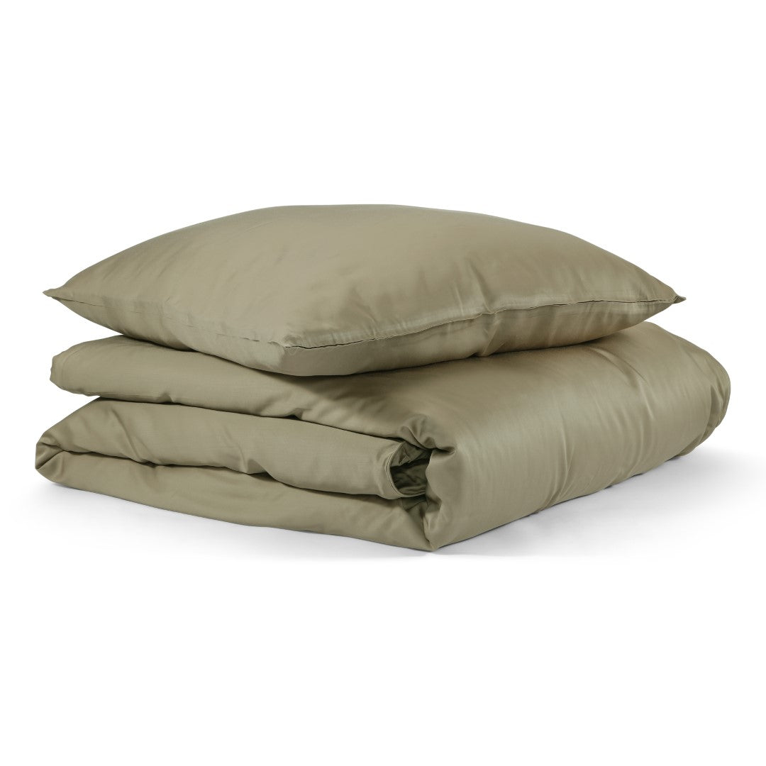 Produktbillede af Enkelt bambussengetøj khaki