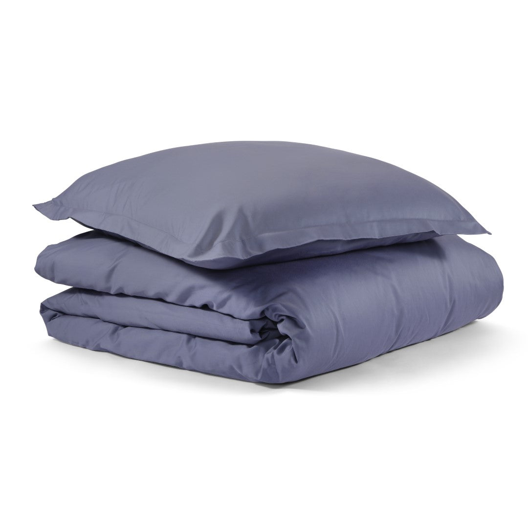 Produktbillede af Enkelt sengetøj Egyptisk bomuld blå