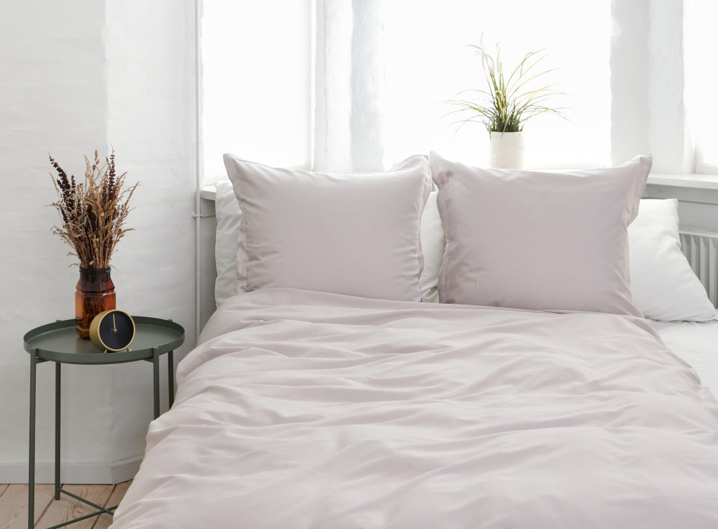 Miljøbillede af Enkelt sengetøj egyptisk bomuld varm grå